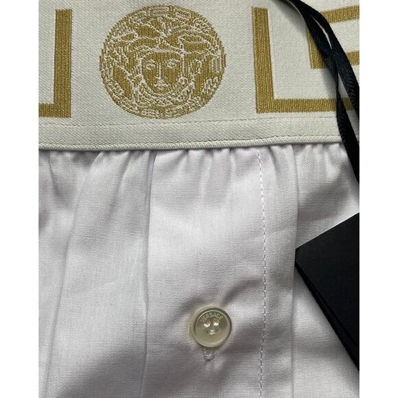 10-16 VERSACE Men's Underwear Boxers White/Gold Size 7/ XL - Picture 4 of 11